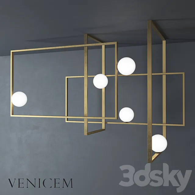 VeniceM Mondrian Glass Ceiling 3DModel