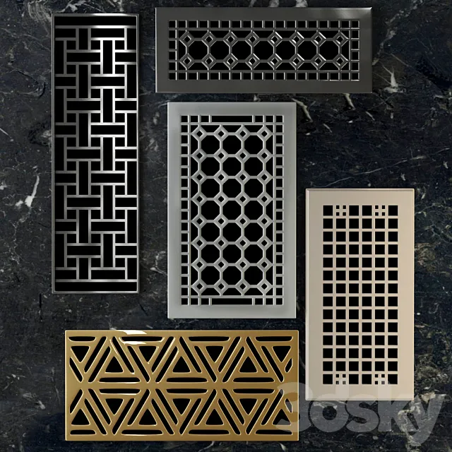 Ventilation grille and radiator 3DModel