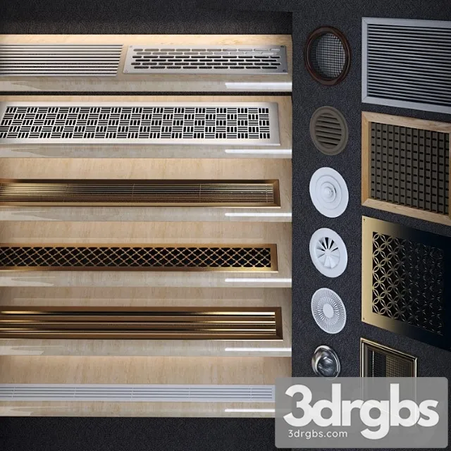 Ventilation Grilles And Diffusers 3D Model Free