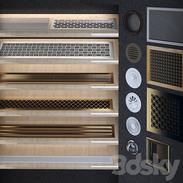 Ventilation grilles and diffusers 3DModel