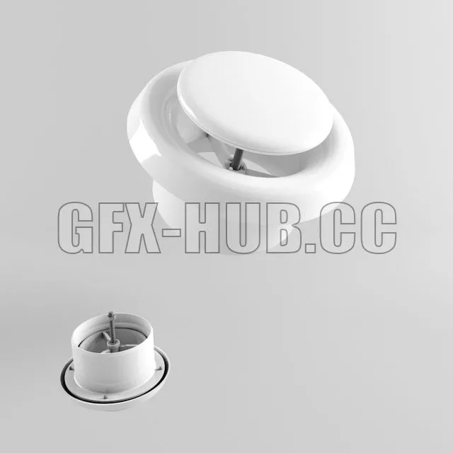 Ventilation plastic diffuser 3D Model