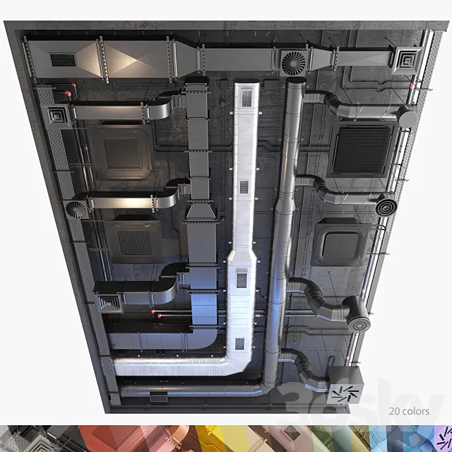 Ventilation system set 02 Free Download