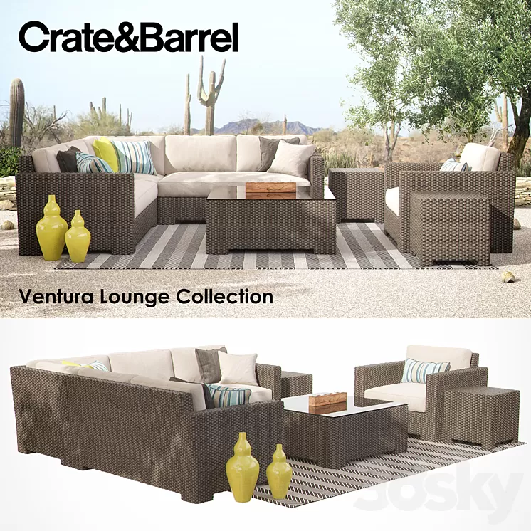 VENTURA Lounge Collection - Set I 3D Model