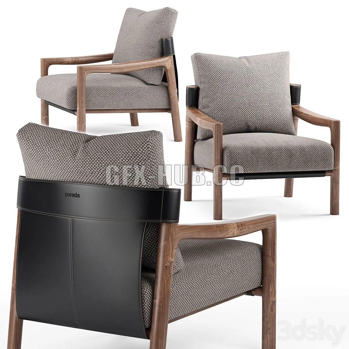 Vera armchair - Porada 3D Model