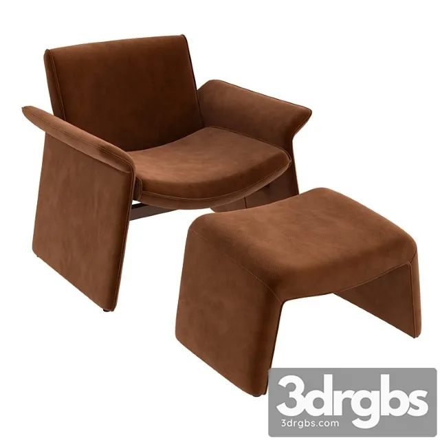 Verellen furniture oakley lounge chair and ottoman