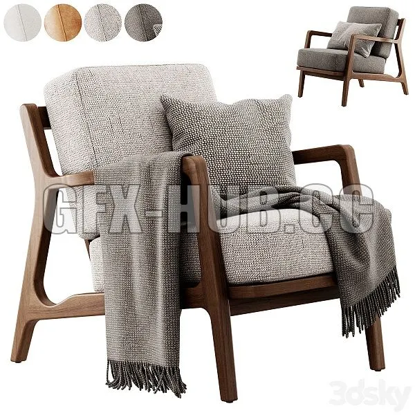 Verity Lounge Chair by Poly and Bark 3D Model