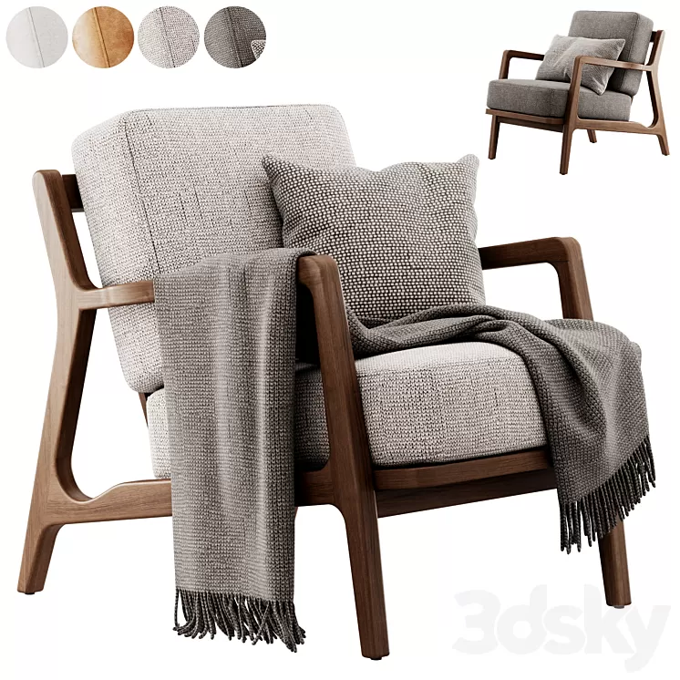 Verity Lounge Chair by Poly and Bark 3D Model Free