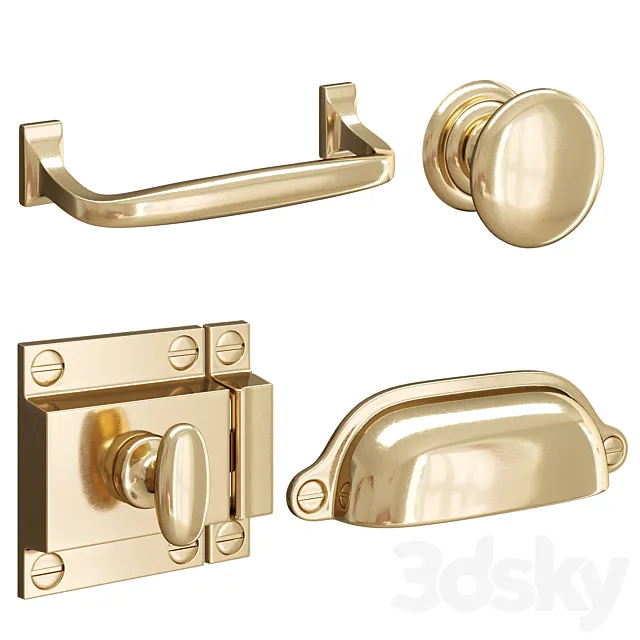 Vernon Cabinet Hardware By Rejuvenation 3D Model