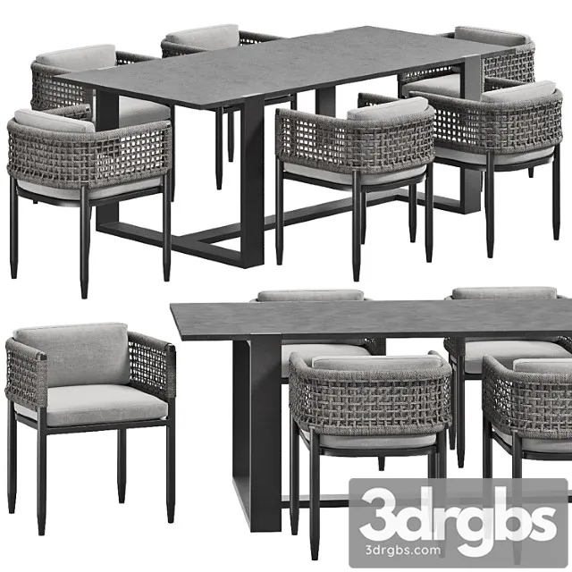 Verona Dining Set 2 3D Model Free