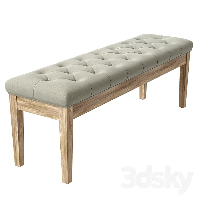 Verona Home Radcliffe Velvet Tufted Bench 3DModel