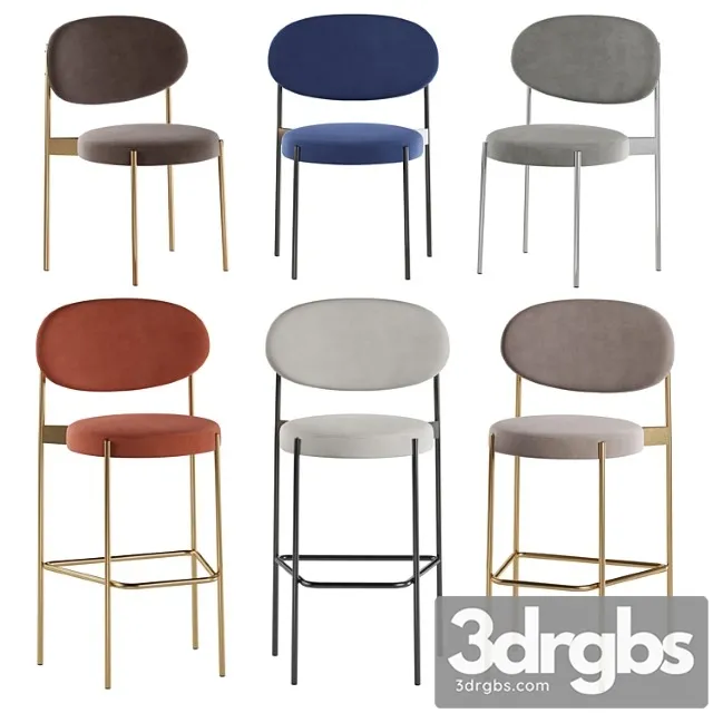 Verpan series 430 chair barstool 2 3D Model Free