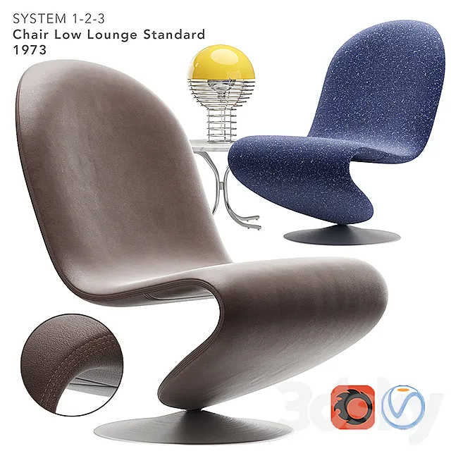 verpan system 123 lounge chair standard 3DModel