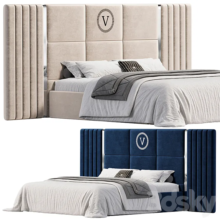 Versace Karyola Bed 3D Model Free
