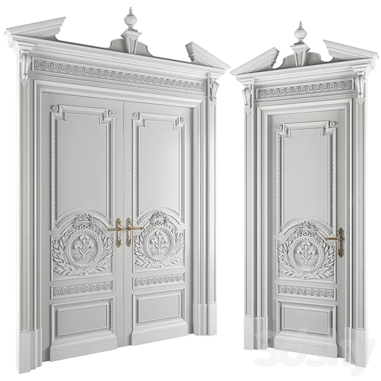 versailles door set 3D Model Free