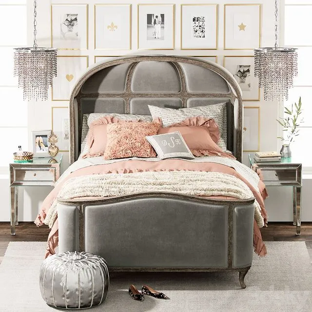 VeRSAILLES UPHOLSTERED BED 3D Model