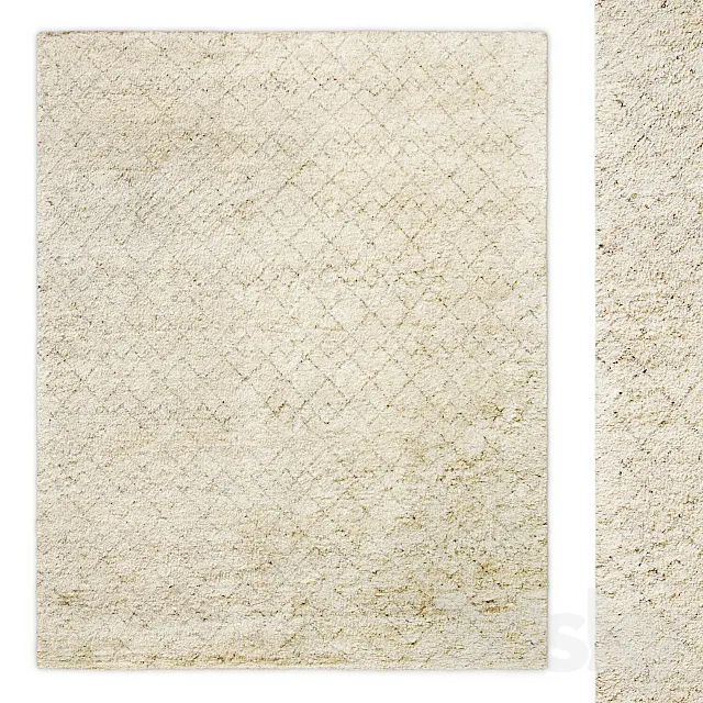 Verso Moroccan Hand-Knotted Wool Rug RH 3D Model
