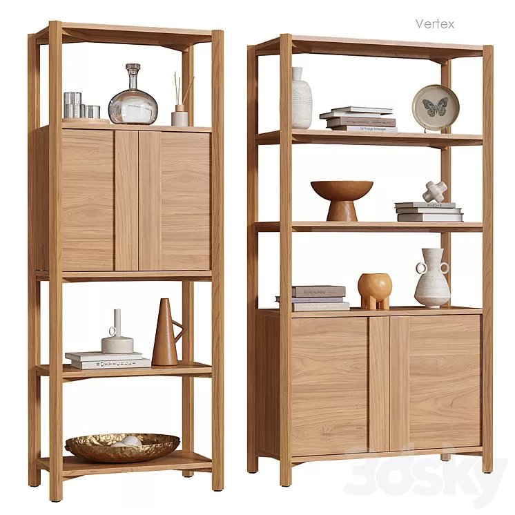 Vertex Shelving Crate&Barrel 3D Model