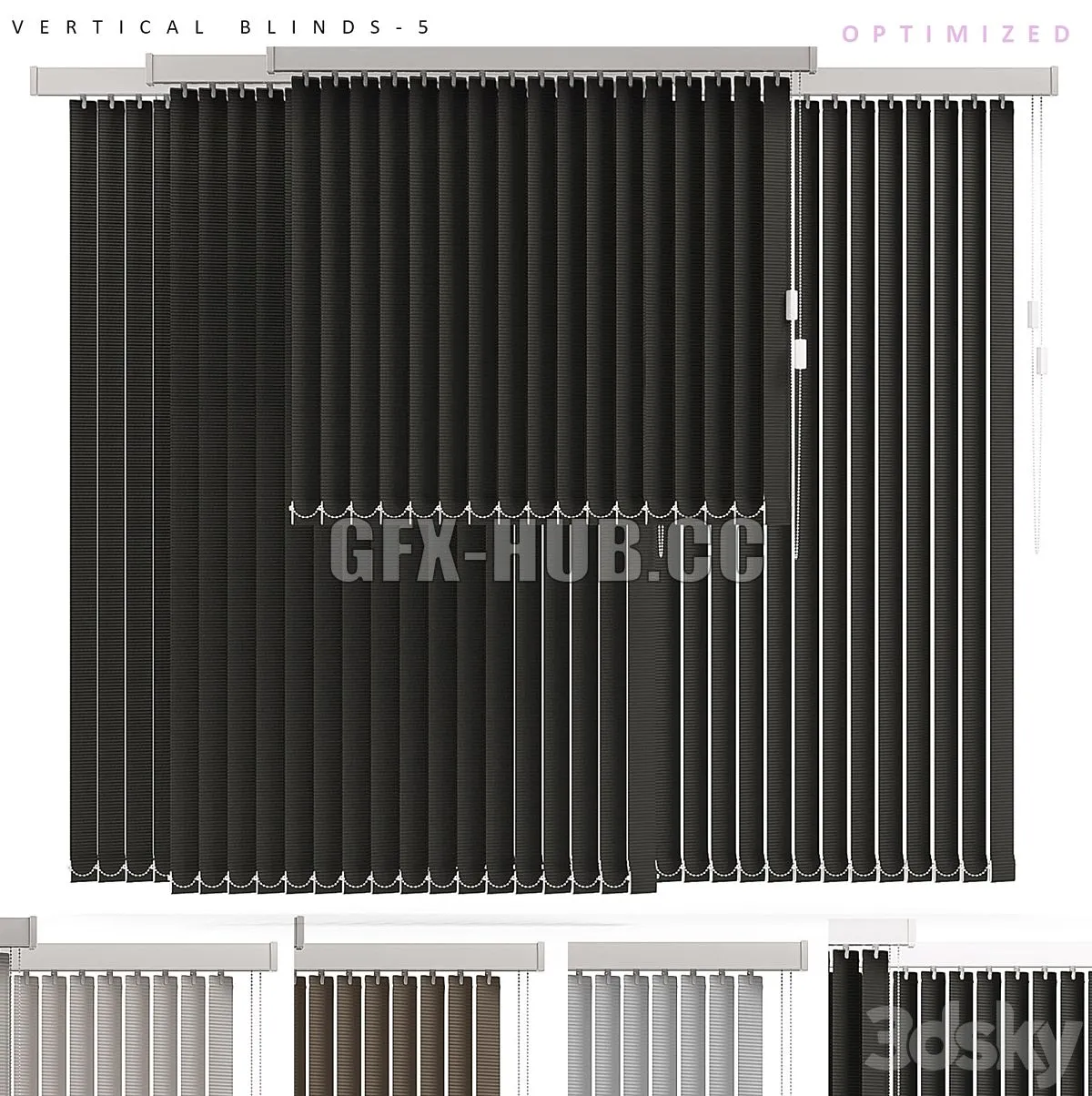 Vertical Blinds 5 3D Model