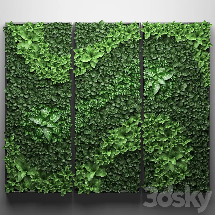 Vertical garden 20. Landscaping painting phytowall phytomodule wall decor 3D Model