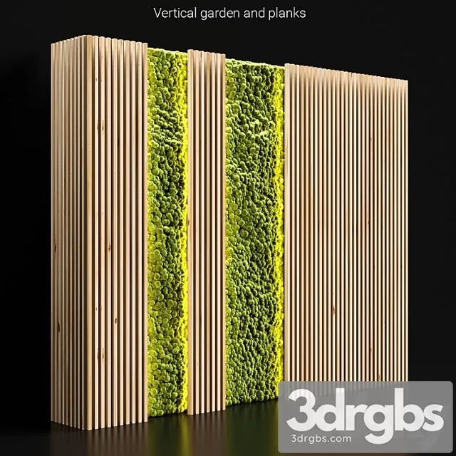 Vertical Garden and Planks 2 3D Model Free