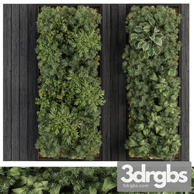 Vertical Garden Black Frame Wall Decor 38 3D Model Free