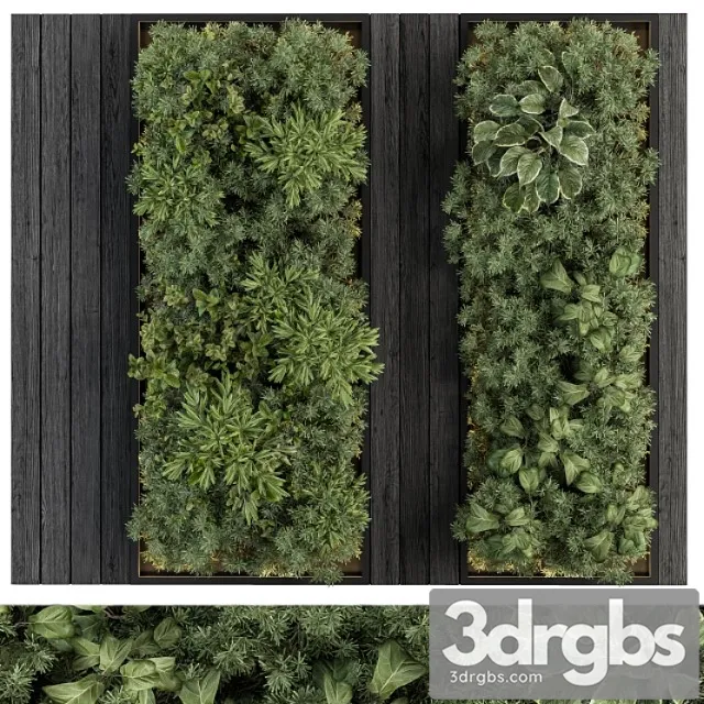 Vertical garden black frame - wall decor 38