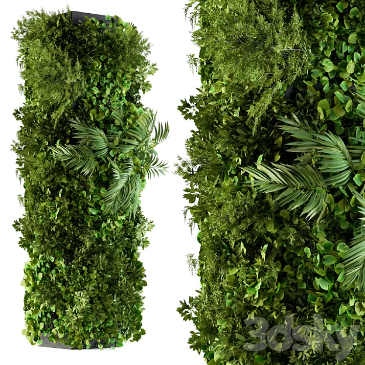 Vertical Garden – Column Plants 3D Model