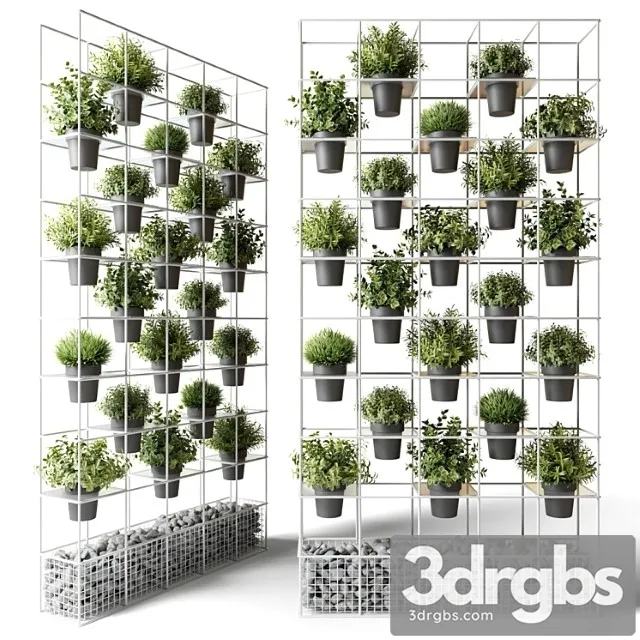 Vertical Garden For Potted Plants 3D Model Free
