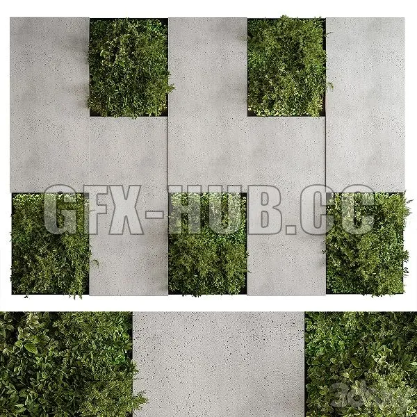 Vertical Garden Green Wall 77 3D Model