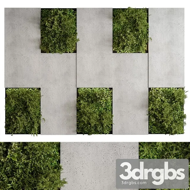 Vertical Garden Green Wall 77 3D Model Free