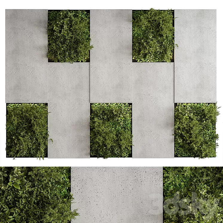 Vertical Garden - Green Wall 77 3D Model Free