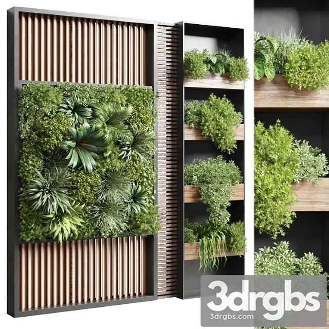 Vertical Garden Stand 15 Wall Decor With Shelves For The Library and Closet or Showcase Corona 3D Model Free