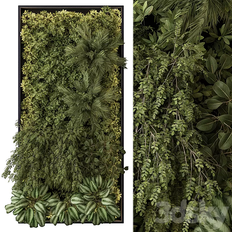 Vertical Garden - Wall Decor 59 3D Model Free