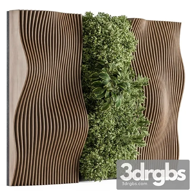 Vertical garden wood parametric wall - wall decor 30