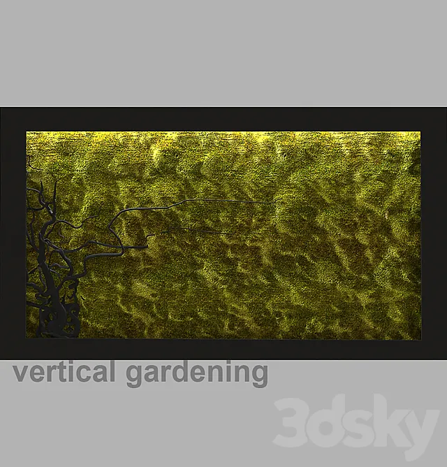 Vertical gardening is stable moss 3D Model