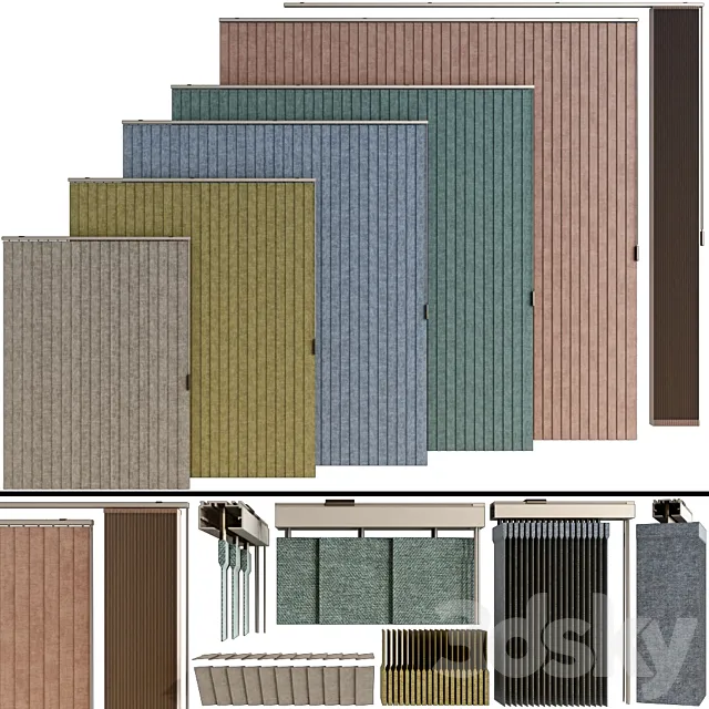 Vertical roller blinds set Free Download