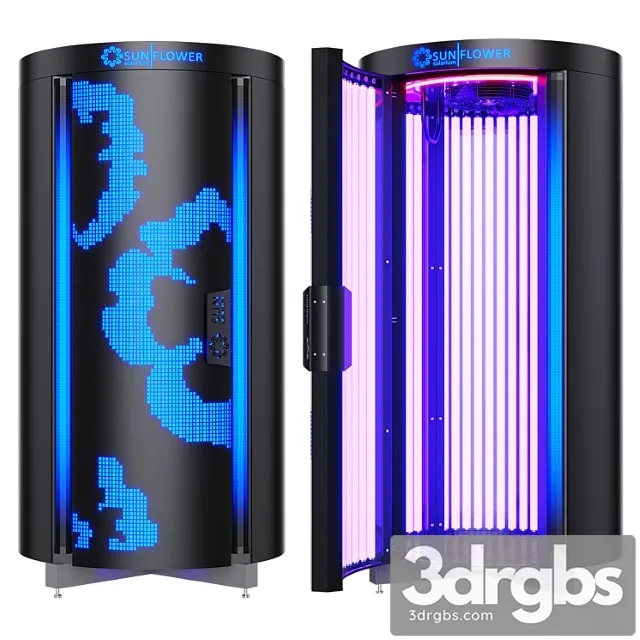 Vertical tanning bed of sunflower v50 3D Model Free