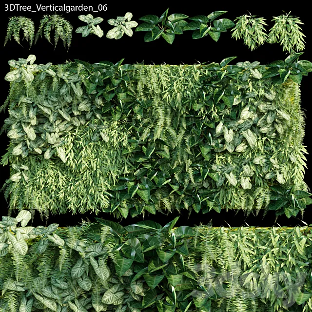 Verticalgarden - Green wall 06 3D Model