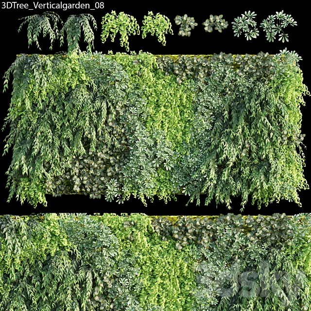 Verticalgarden - Green wall 08 3D Model
