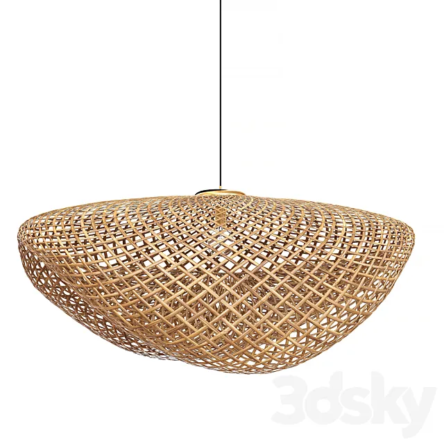 Vertigo Bamboo Rattan Pendant Lamp 3D Model
