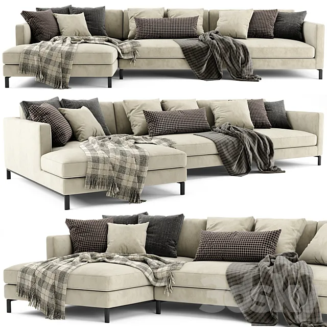 Verzelloni Hampton Chaise Longue Sofa 3DModel