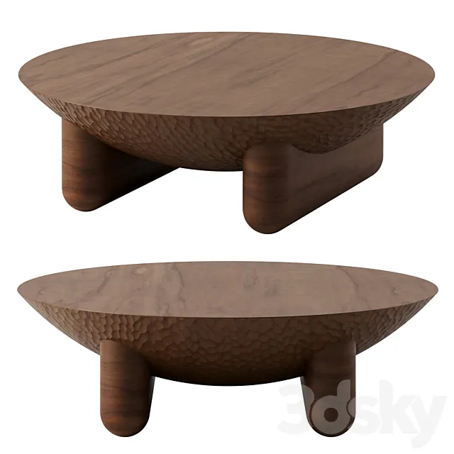 Vesta Drusus Embossed Metal Coffee Table by Chairish 3D Model