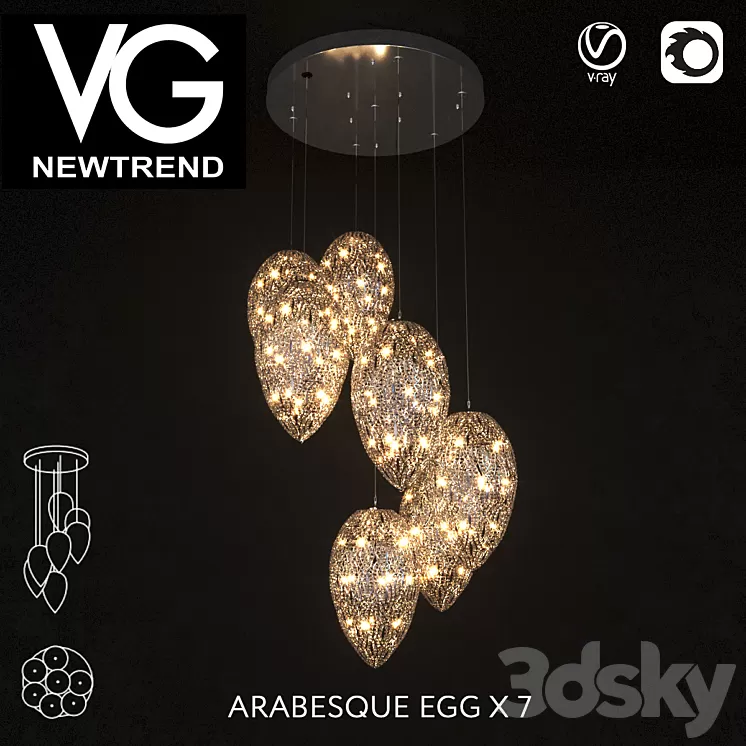 VG NEWTREND ARABESQUE EGG X 7 3D Model