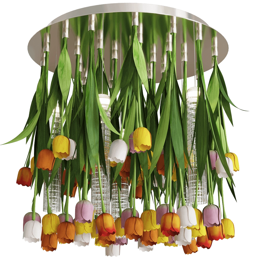 VGnewtrend - Chandelier FLOWER POWER TULIP ROUND 3D Model