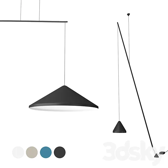 Vibia North (floorl & suspended light) 3D Model