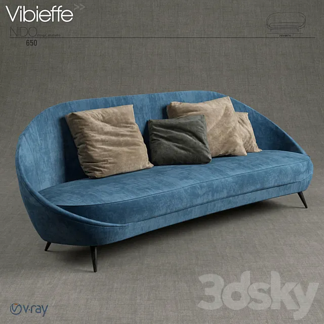 Vibieffe 650 Nido Sofa 3DModel