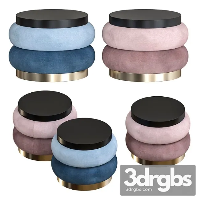 Vibieffe chignon coffee tables & poufs 2 3D Model Free