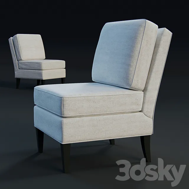 Vica - Slipper Chair 3D Model