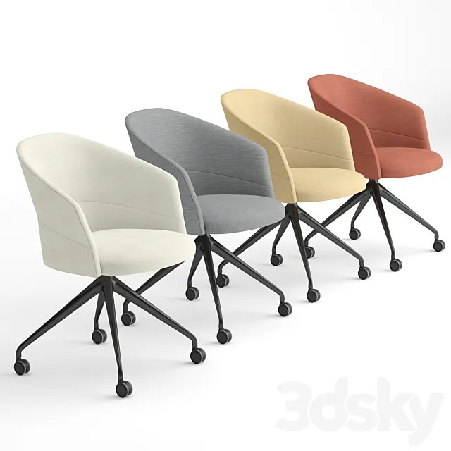 Viccarbe Copa pyramid base office chair 3D Model
