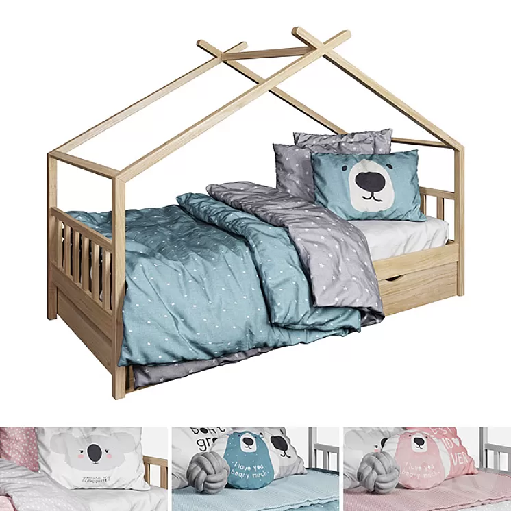 Vicco Hausbett Design 3D Model